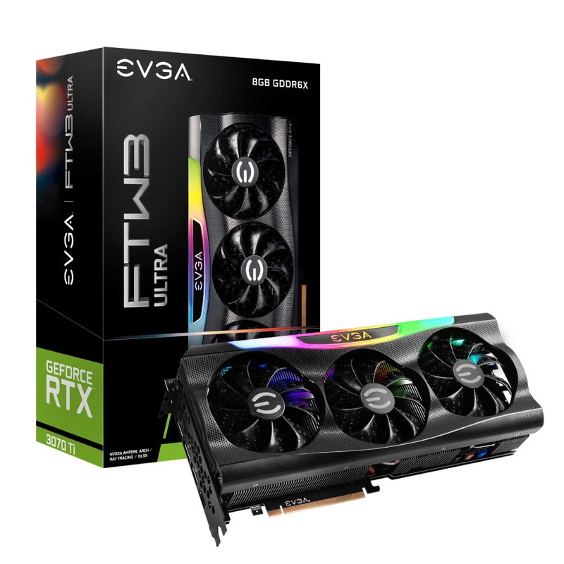 EVGA GeForce RTX 3070 Ti FTW3 Ultra Gaming 8GB GDDR6X iCX3 Graphics Card - كرت الشاشة
